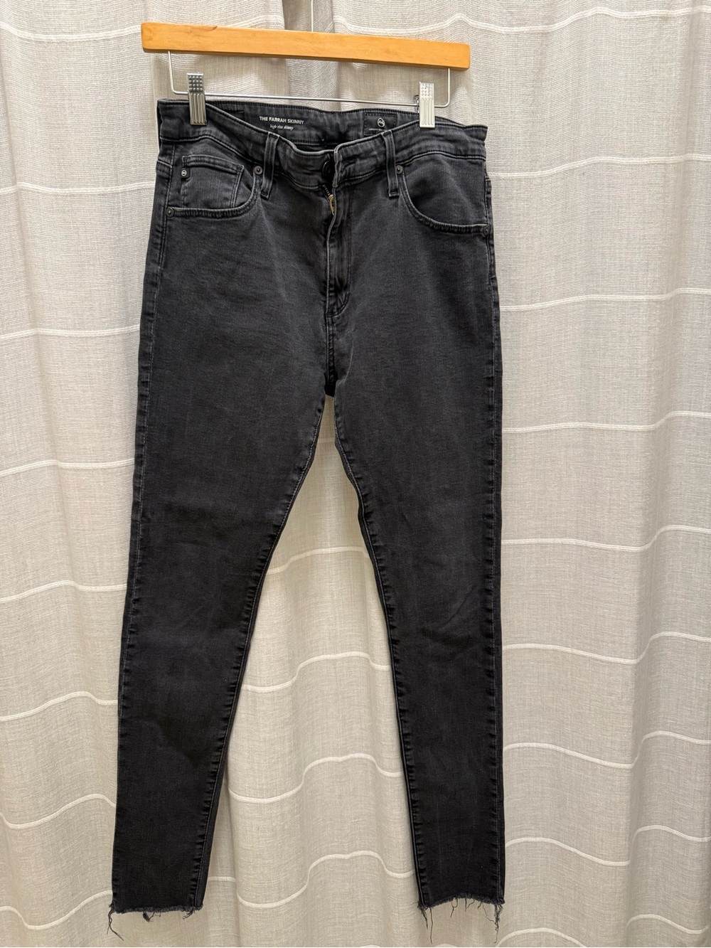 AG Adriano Goldschmied Black High-Rise Skinny Jeans